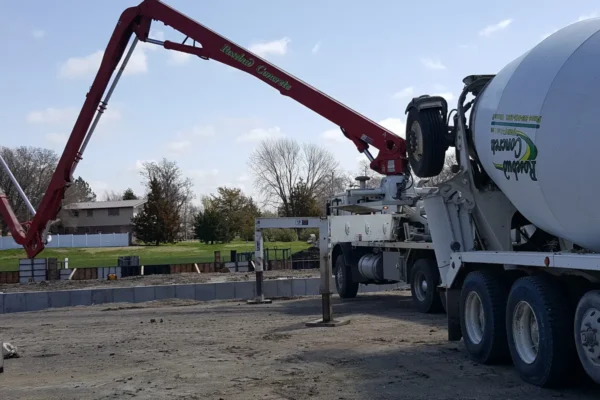 Concrete construction for bus barn