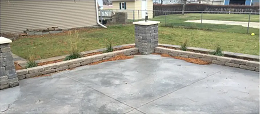 Home perspective of the backyard patio