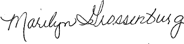 Marilyn Grossenburg signature